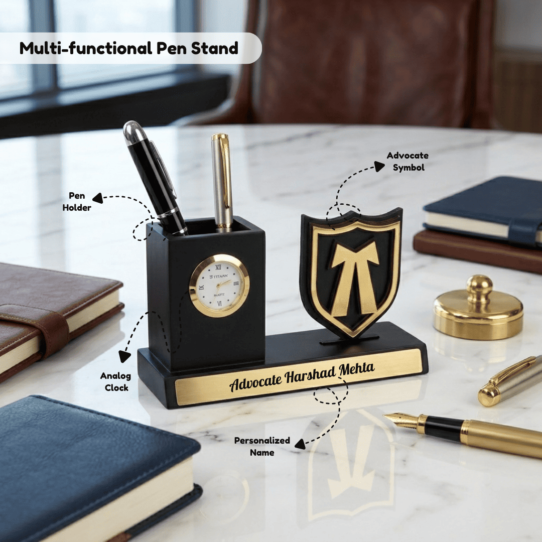 1775209242_Personalized AD Symbol Pen Stand with Clock (2)